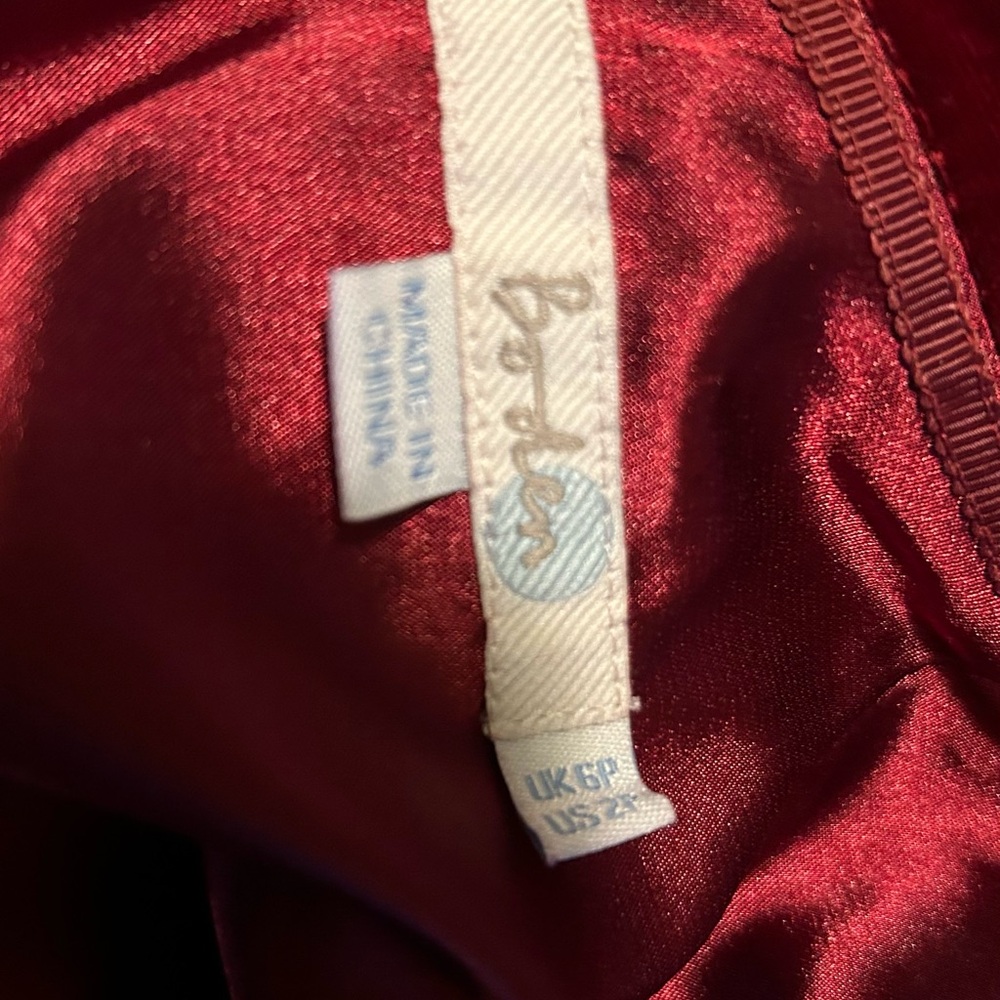 Red velvet fitted silk petite stretch velvet, cocktail dress 2 petite US (6 UK) - Picture 11 of 12